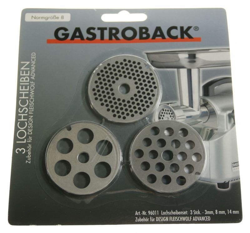 Gastroback 96011 Lochscheibe - Lochscheibenset, grössen 3mm, 8mm und 14mm