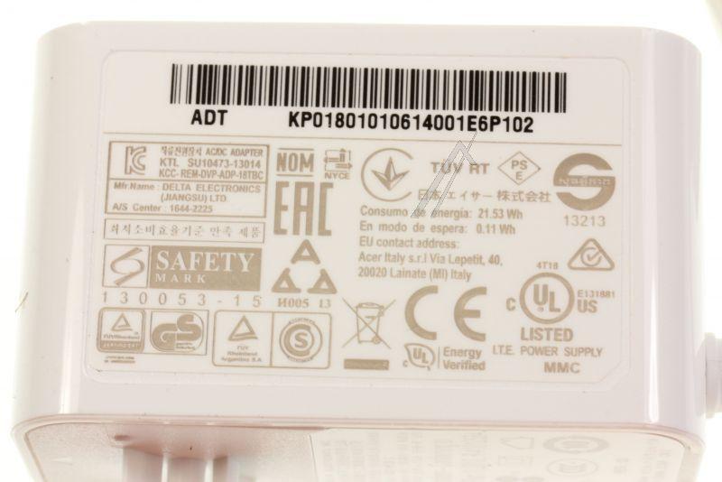 Acer KP01801008 AC Adapter - Kp.01801.008 ac adaptor.18w.12v.white