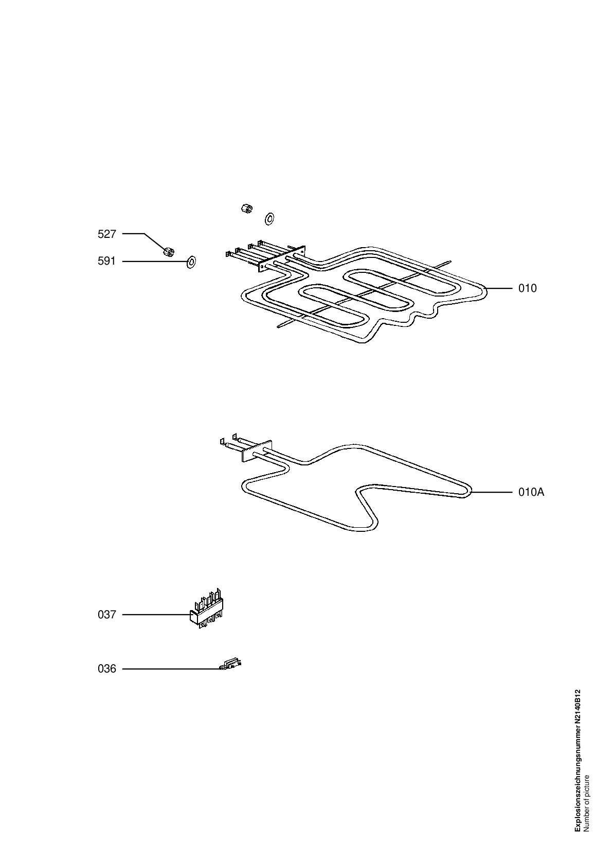 Explosionszeichnung AEG 94418117301 B3781-5-M