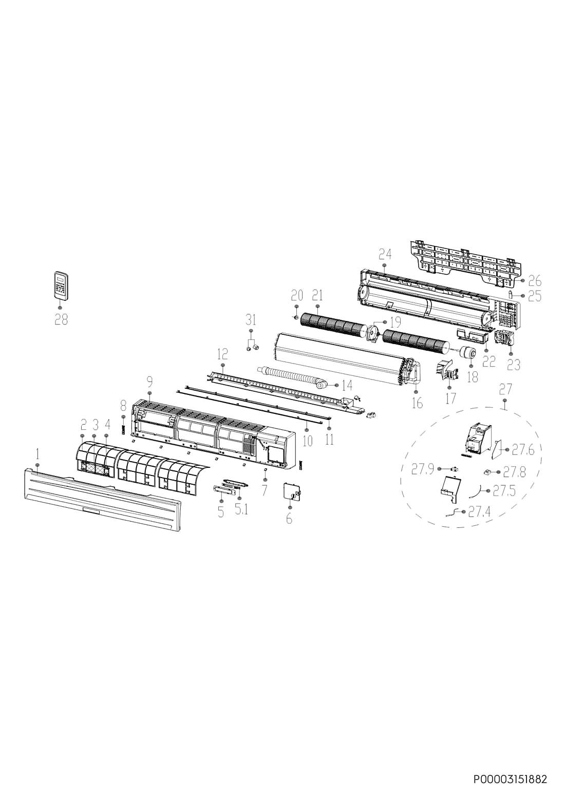 Explosionszeichnung Frigidaire 95000914000 FS36N37BSCI