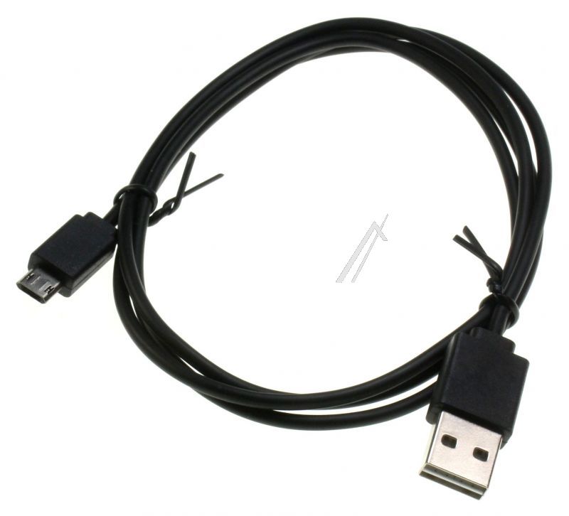 COM - Microusb-kabel mit reversiblem stecker, schwarz, 1m
