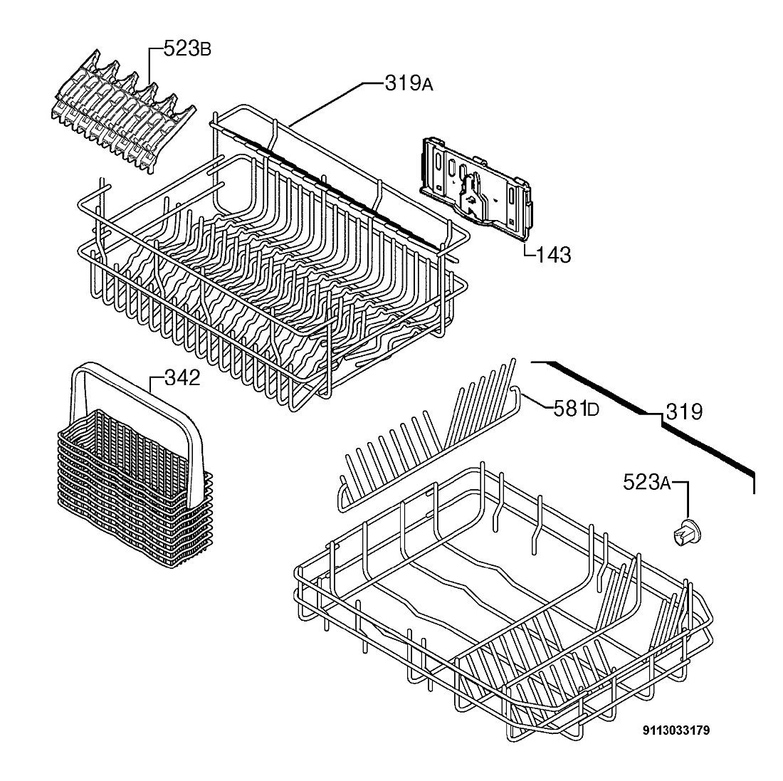 Explosionszeichnung Ikea 91163923403 RDW45
