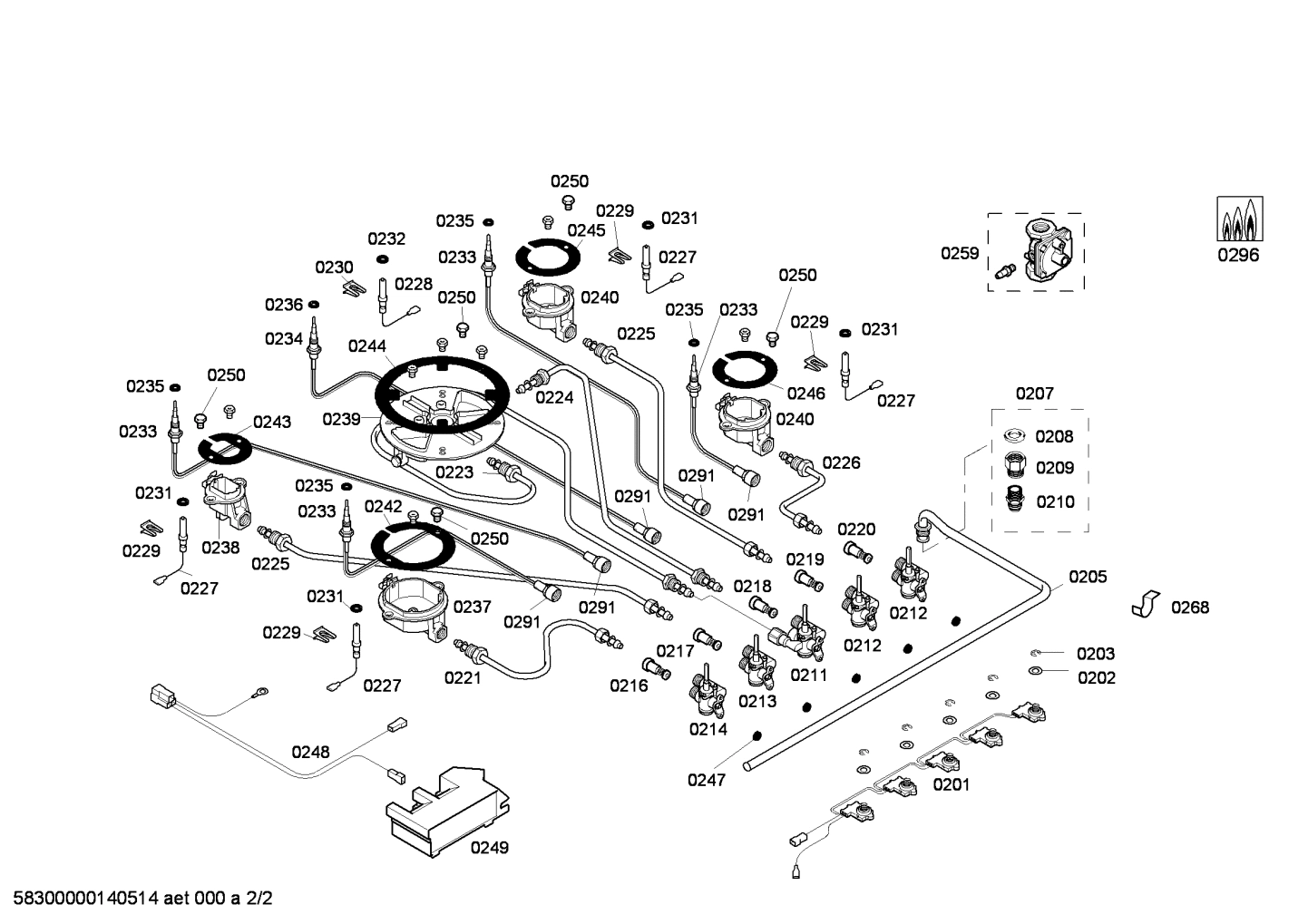 Explosionszeichnung Siemens EC945RB90A/09 ENC.EC945RB90A 4G+1W 90F SIEMENS