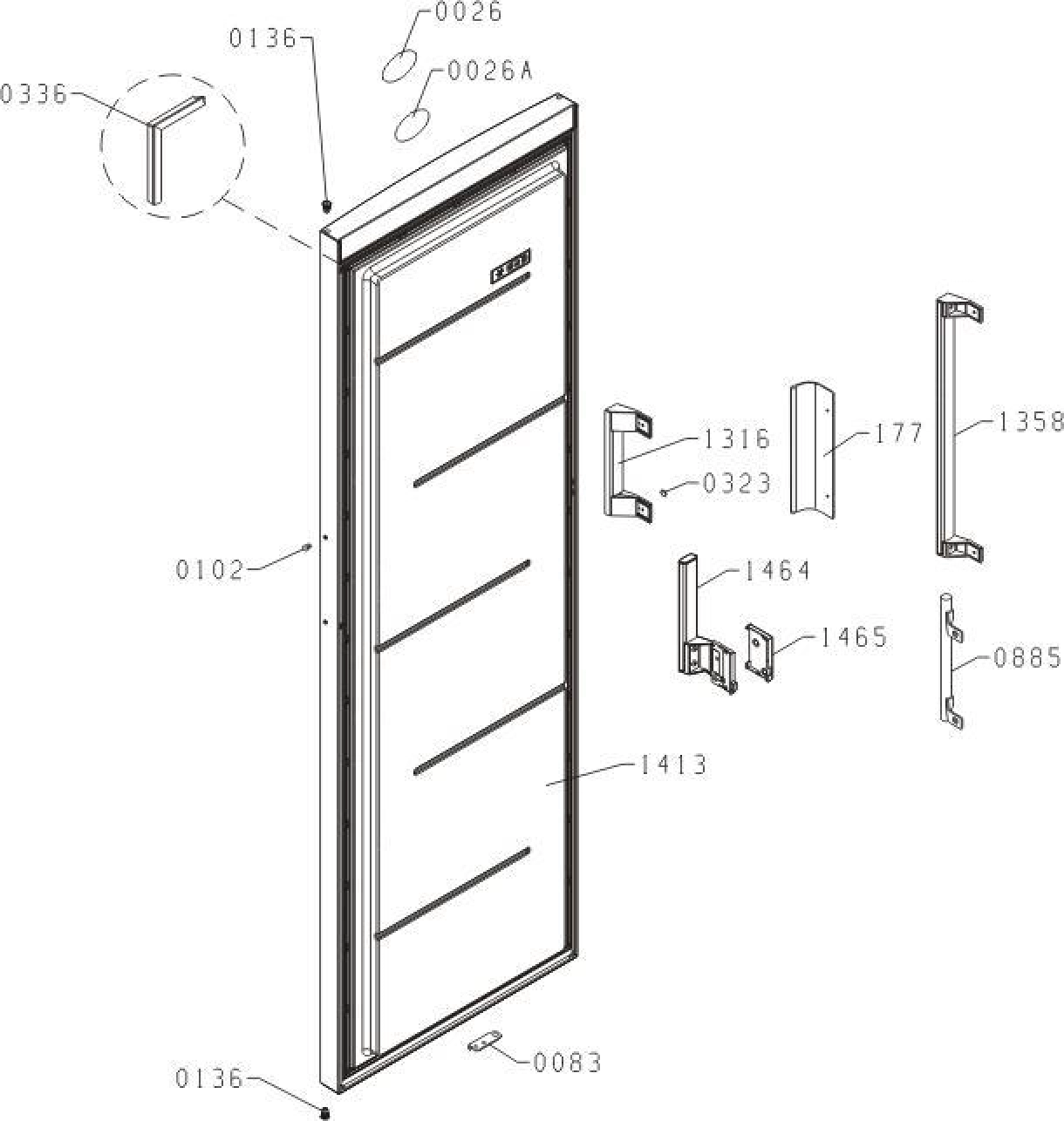 Explosionszeichnung Gorenje 495590 FN6192CW-L Explosionszeichnung Gorenje 495590 FN6192CW-L