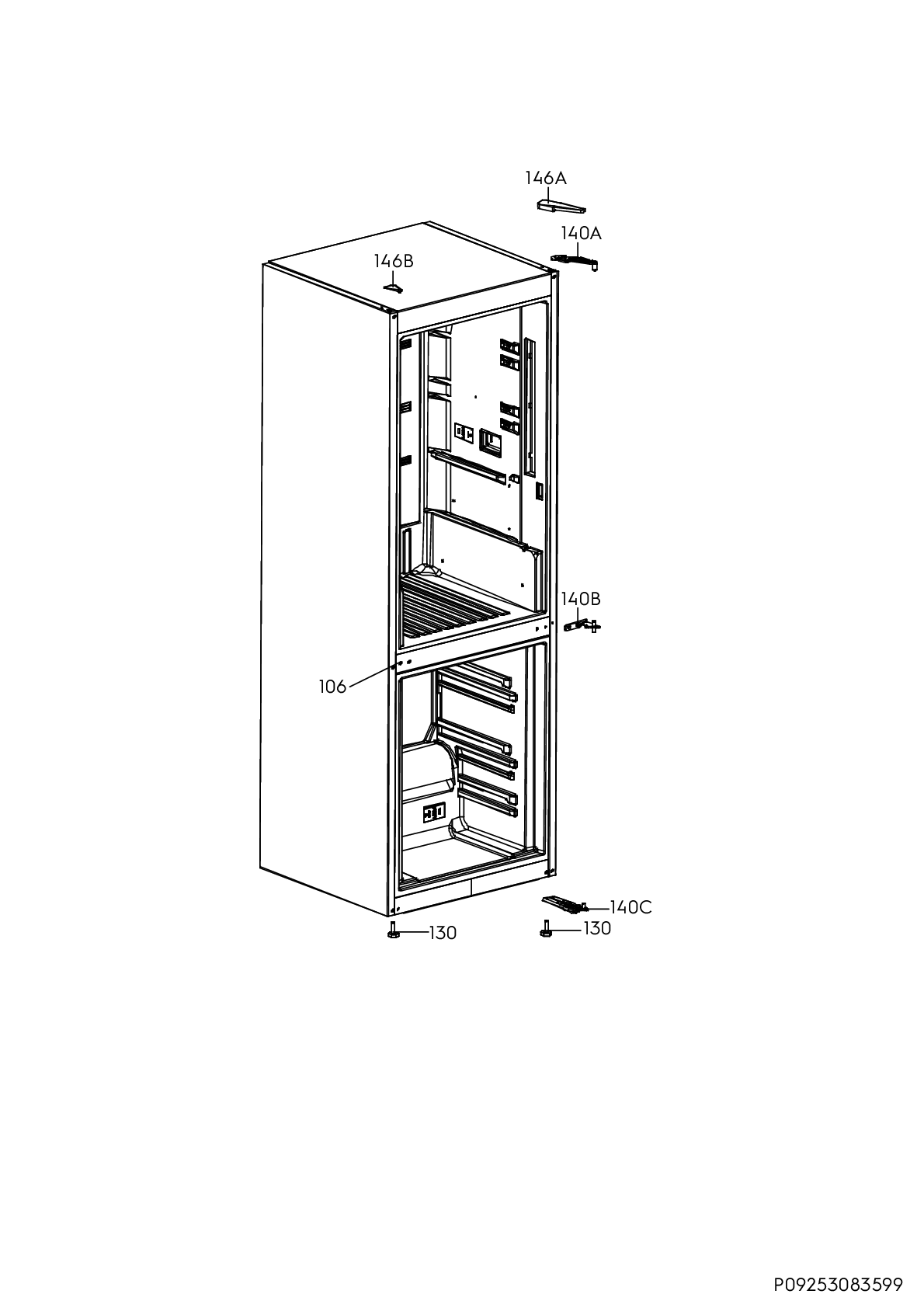 Explosionszeichnung AEG 92599338801 RCB736D5MB