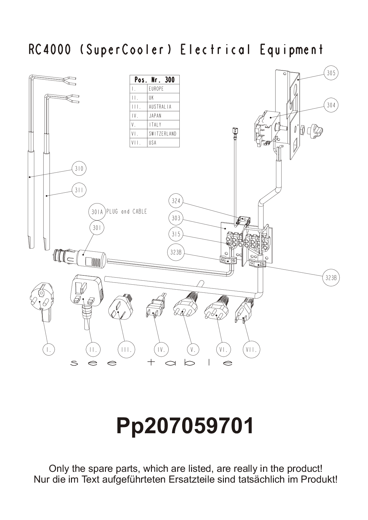 Explosionszeichnung Dometic 921369333 RC4000EGP Explosionszeichnung Dometic 921369333 RC4000EGP