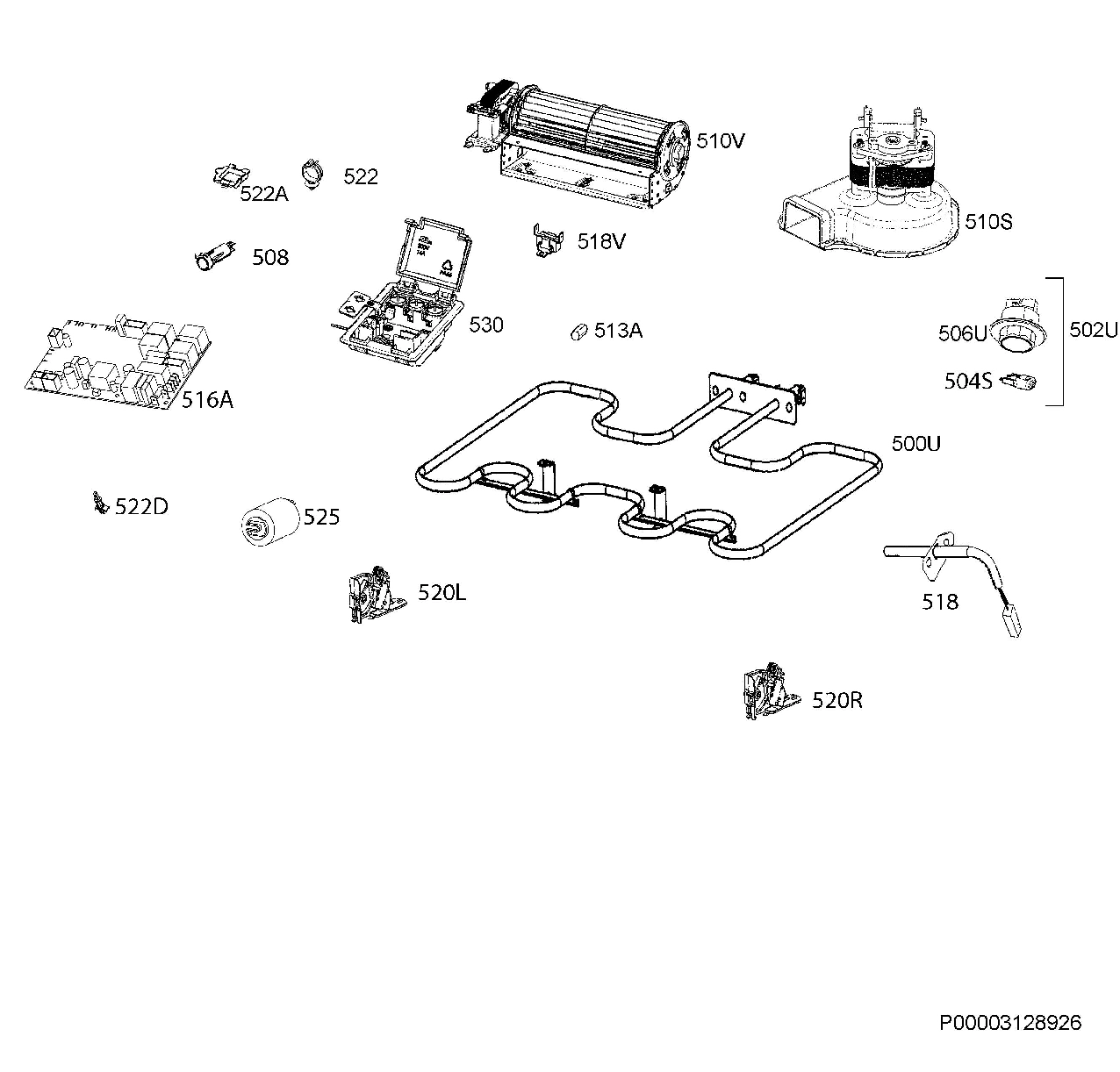 Explosionszeichnung Ikea 94406624503 GRÄNSLÖS 603.074.55 Explosionszeichnung Ikea 94406624503 GRÄNSLÖS 603.074.55