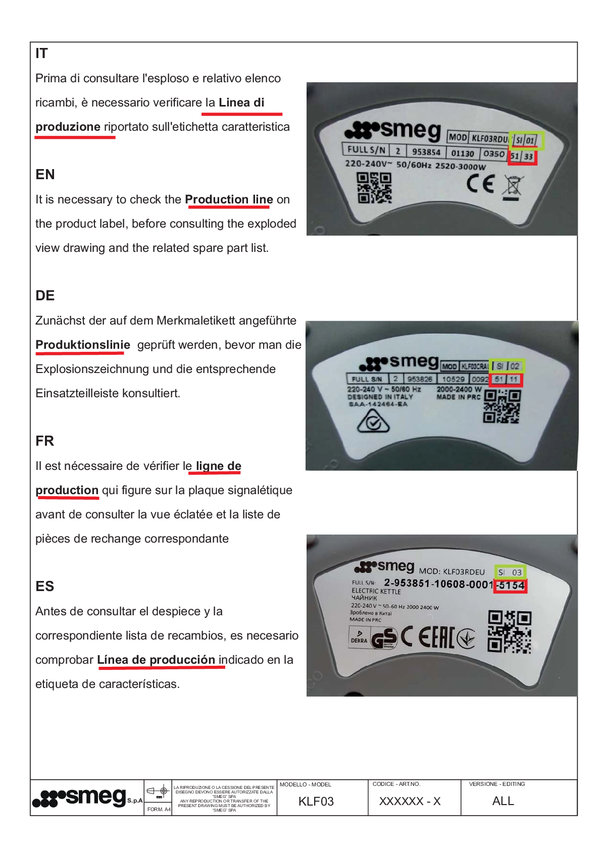 Explosionszeichnung Smeg KLF03EGMCN KLF03EGMCN Explosionszeichnung Smeg KLF03EGMCN KLF03EGMCN
