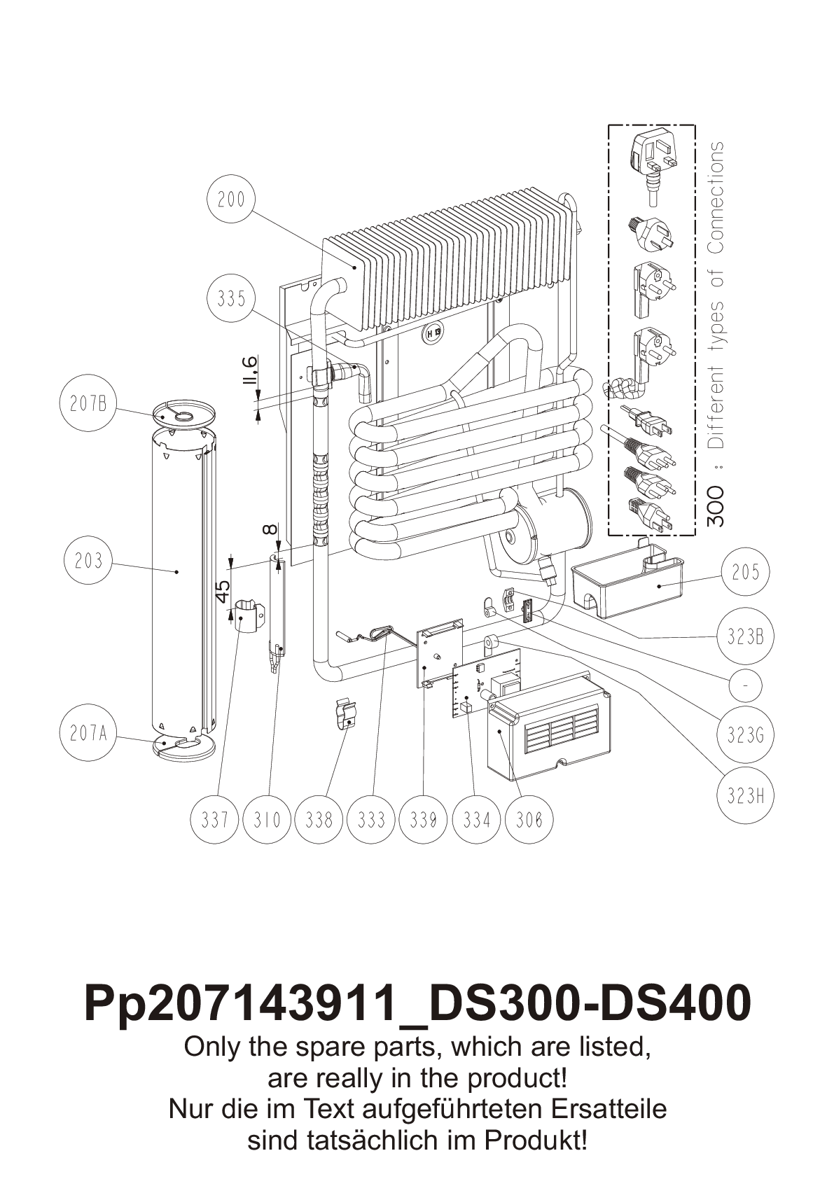 Explosionszeichnung Dometic 921216760 DS301HFS