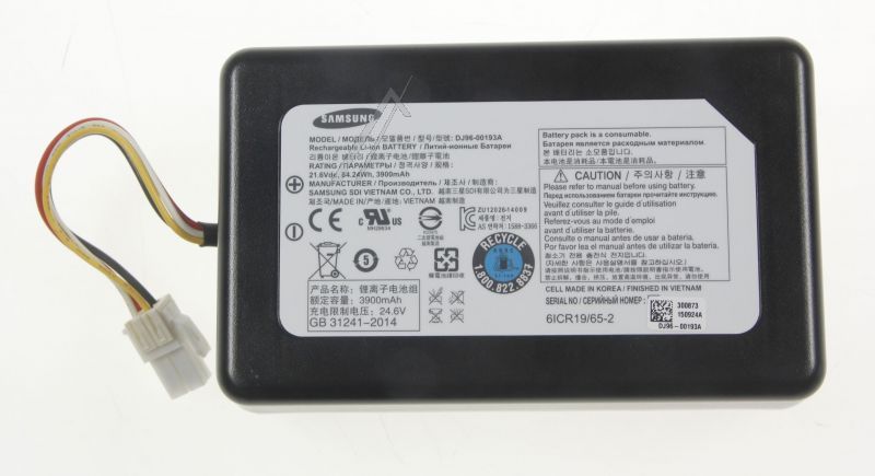 Samsung DJ9600193A Staubsaugerakku - Assy battery,21.6v,liion,6s2p,130*80*50