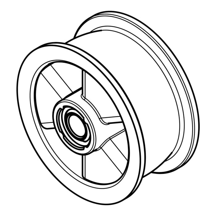 AEG Spannrolle 8581250125037 für Trockner Trommel Rolle Ersatzteil