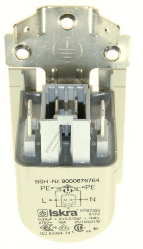 BSH Bosch Siemens 00623688 Entstörkondensator - 9000676764 entstörkondensator 0,24uf+2x0,015uf- 1m ohm
