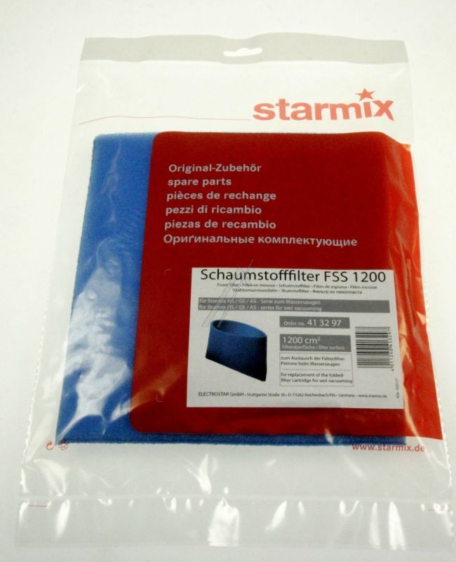 Starmix 413297 Staubsaugerfilter - Fss1200 fss 1200 schaumstofffilter