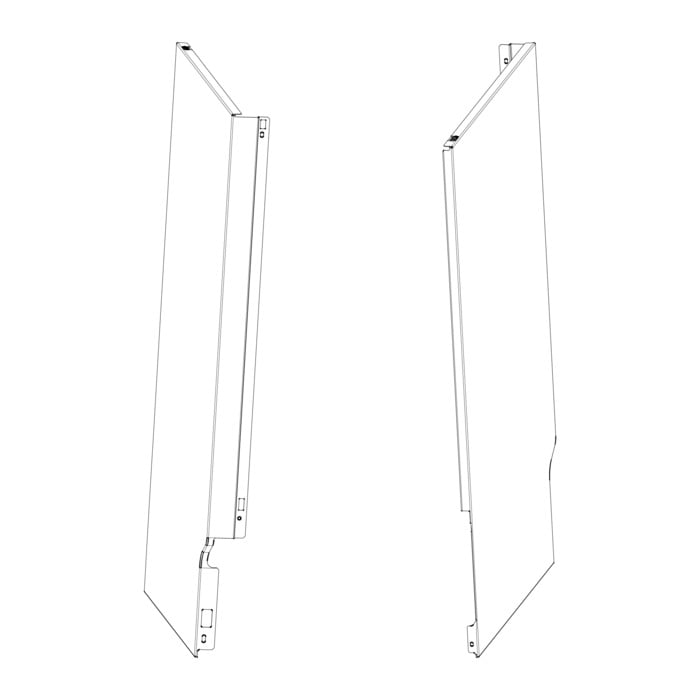 AEG Electrolux 140043274020 Gehäuse Seitenteil - Seitenstück,rechts,weiss