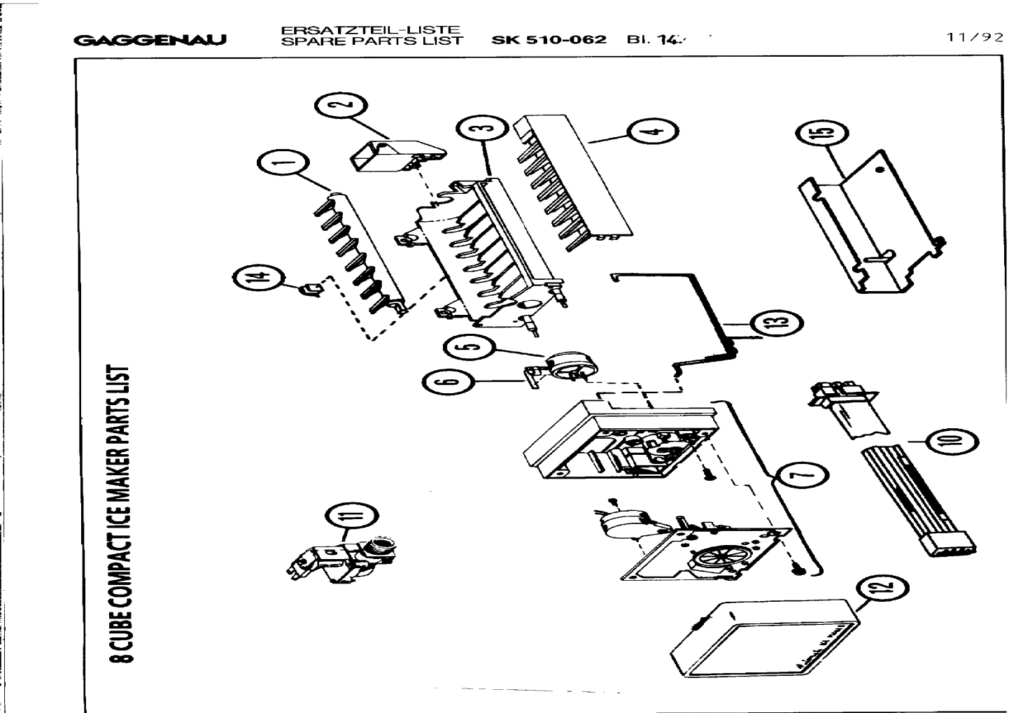Explosionszeichnung Gaggenau SK510062(00) Explosionszeichnung Gaggenau SK510062(00)