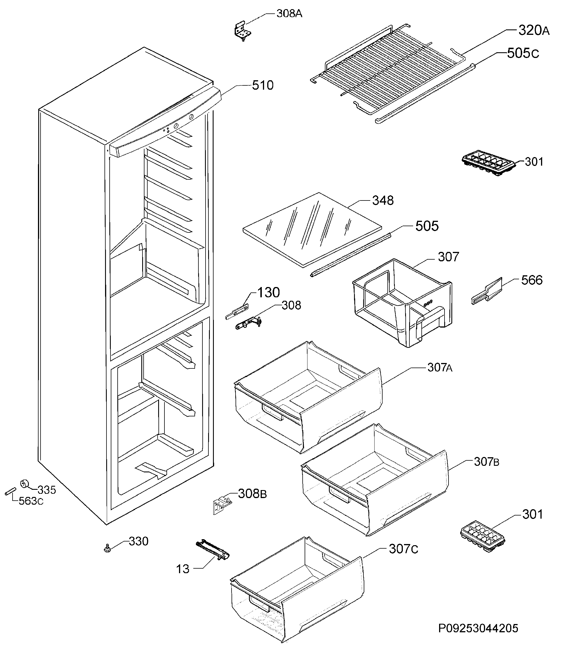 Explosionszeichnung Ikea 92503159500 LFCF22392S Explosionszeichnung Ikea 92503159500 LFCF22392S