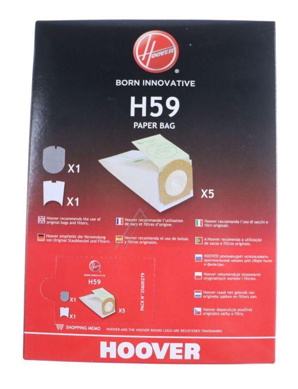 Candy Hoover 35600279 Staubsaugerbeutel - H59 papier-staubbeutel 5 stück