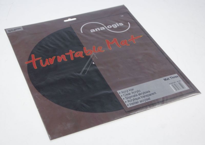 Analogis MATTHREE Plattentellermatte - Mat three auflage aus klarem kunststoff, 2mm stark, ø=297mm