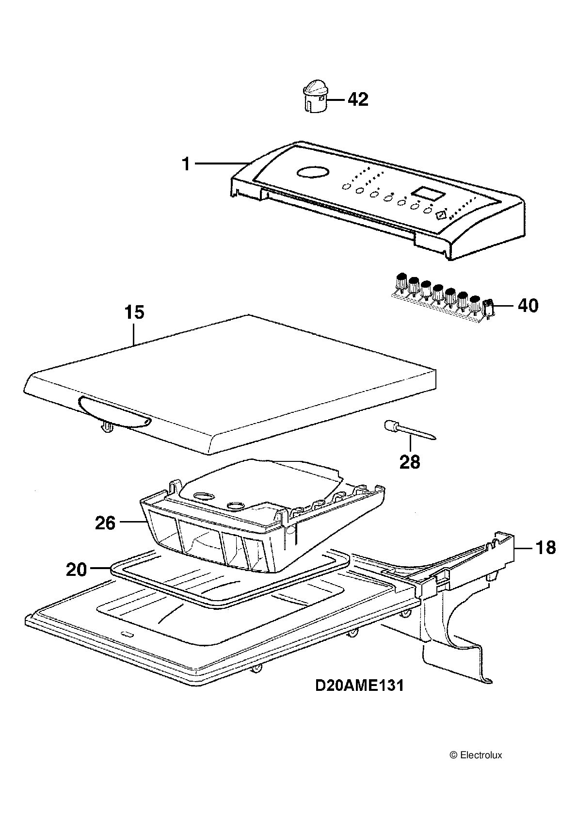 Explosionszeichnung AEG 91320806100 EWT 1221