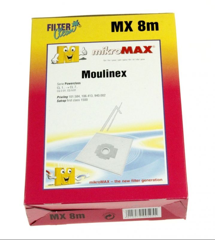 Filter Clean FL0018K Staubsaugerbeutel - Mx8m micromax beutel 4+1