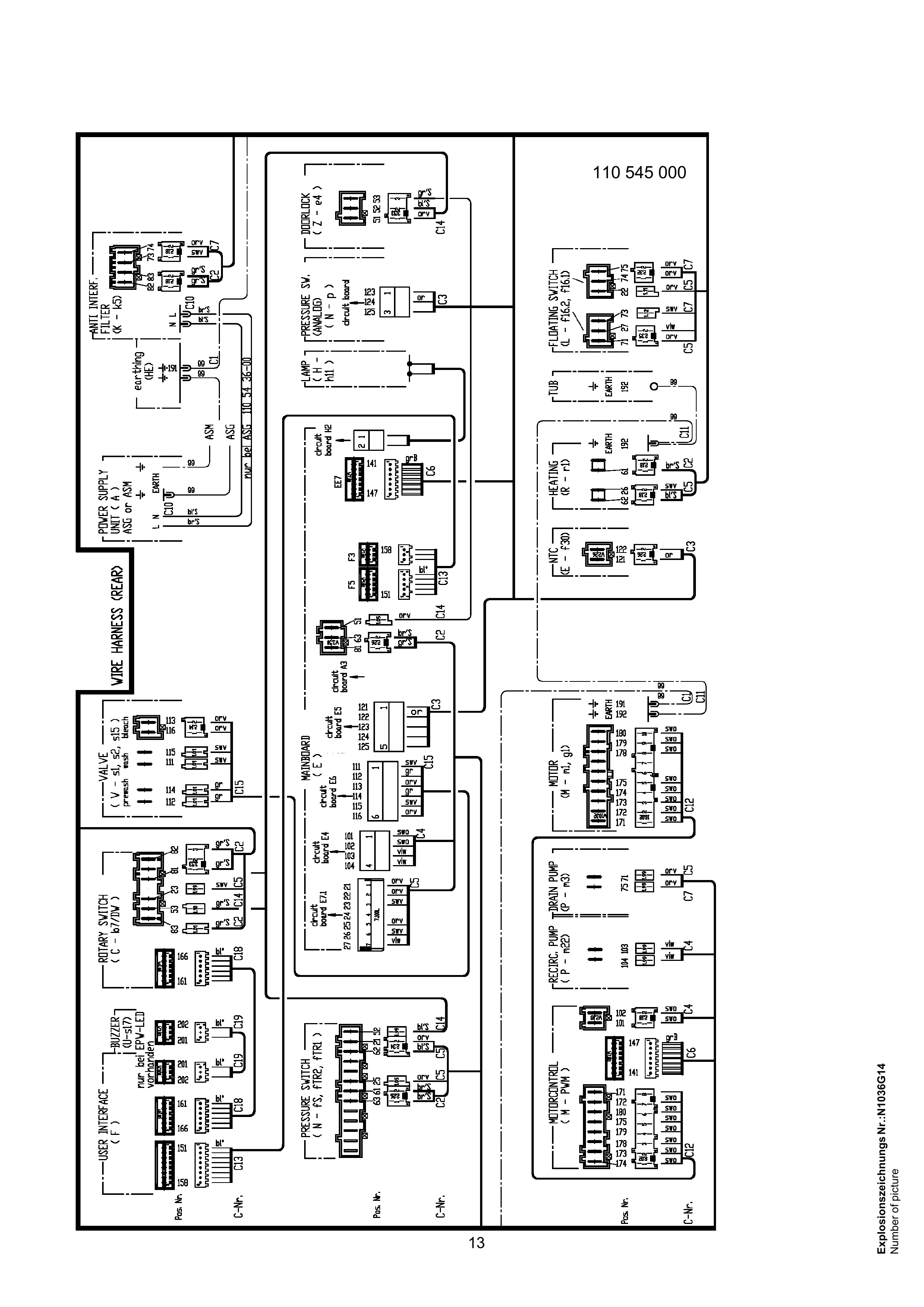 Explosionszeichnung AEG 91400237900 Lavamat 88840