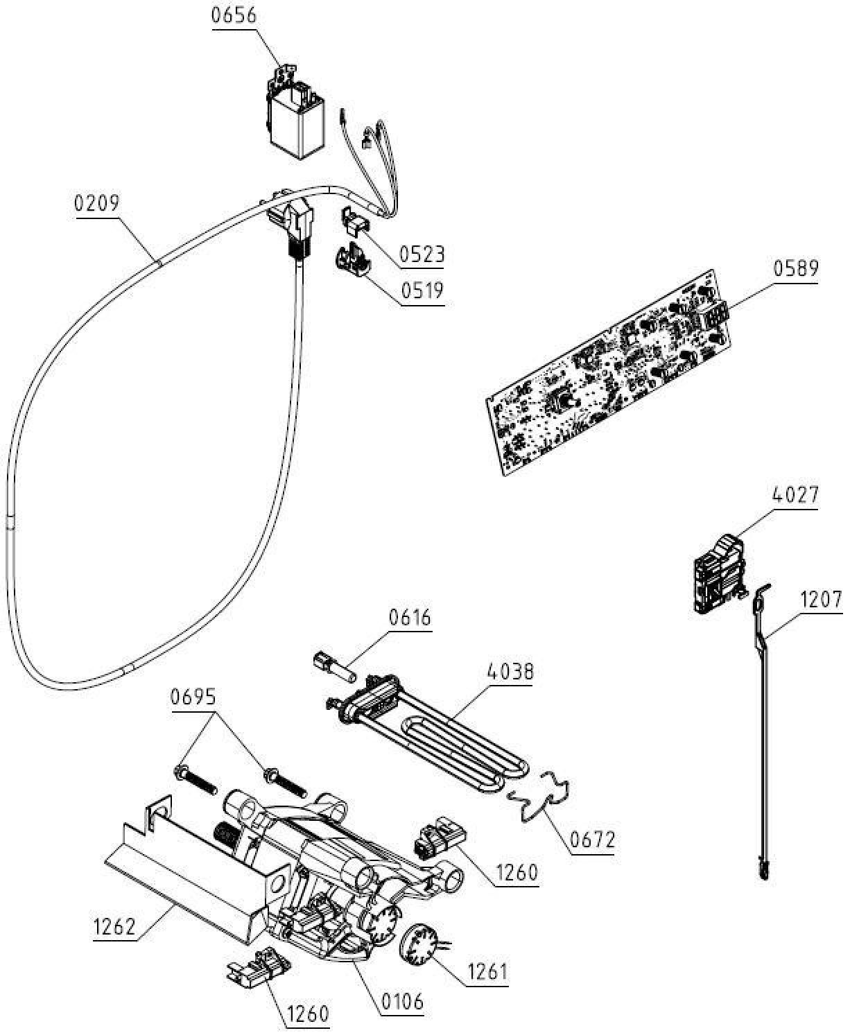 Explosionszeichnung Gorenje 729375 WE64S3 Explosionszeichnung Gorenje 729375 WE64S3