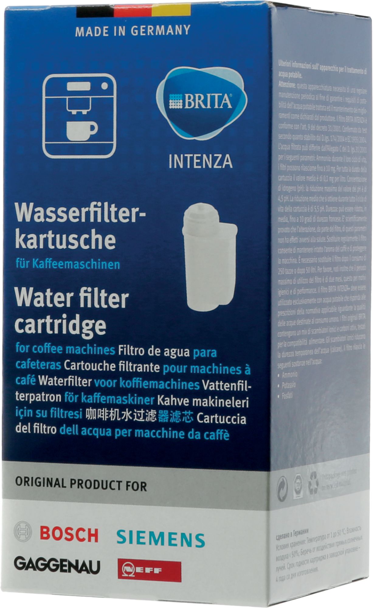 Bosch Wasserfilter 17000705 für Kaffeemaschine Brita Intenza Ersatzteil