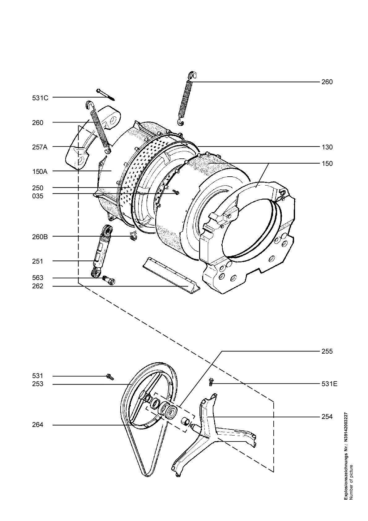 Explosionszeichnung AEG 91401639501 Lavalogic 1820