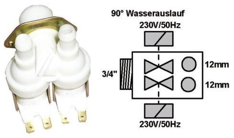 481281729054 - Einlaufelektroventil 2-fach 90° 2x12mm auslauf