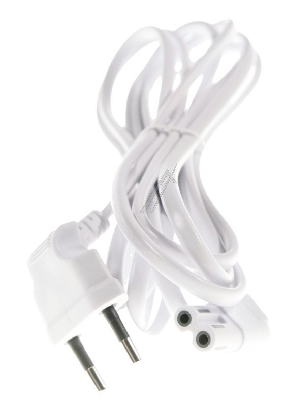 COM Euro-Netzkabel - Euro netzkabel, gewinkelt, weiss 3,0m