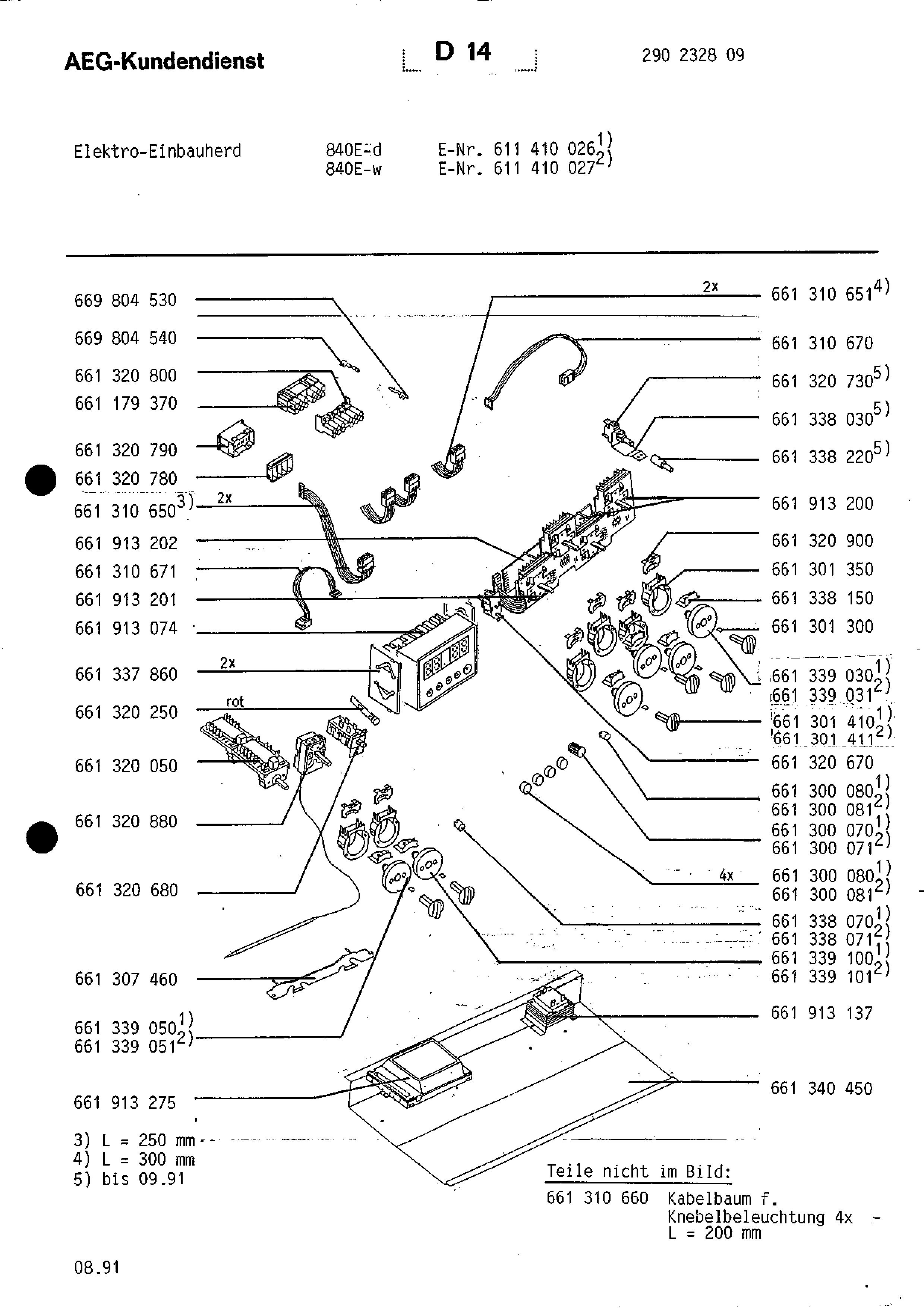 Explosionszeichnung AEG 61141002700 Competence 840 E W Explosionszeichnung AEG 61141002700 Competence 840 E W