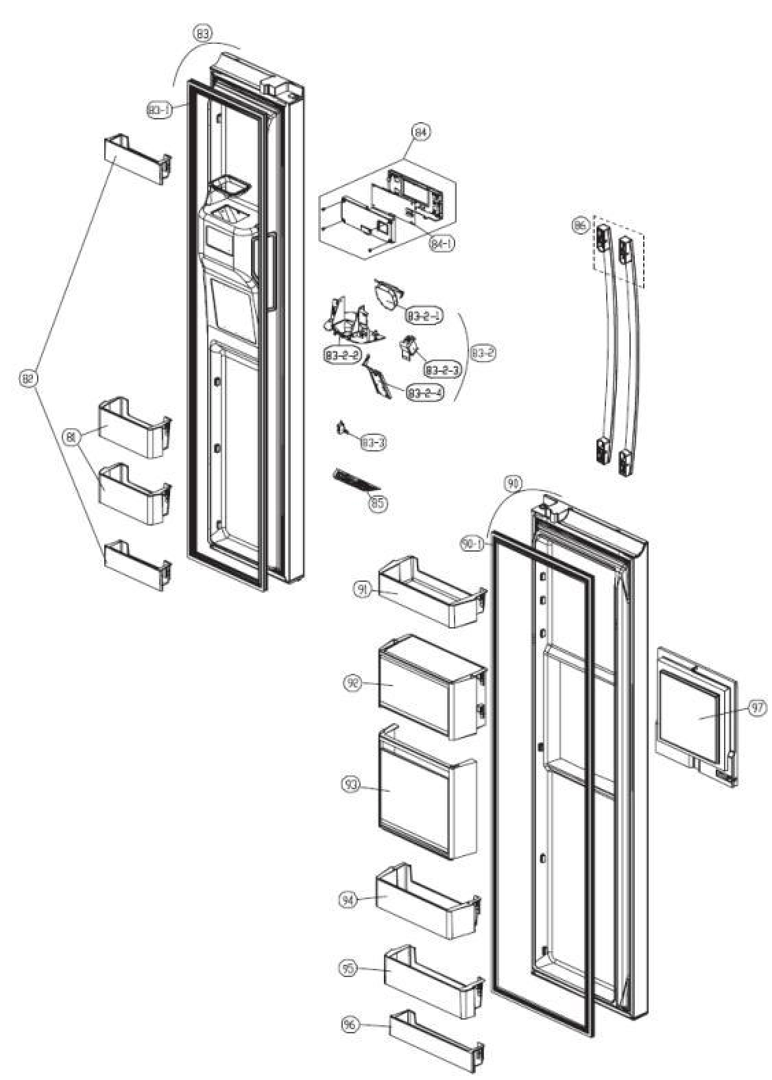 Explosionszeichnung Gorenje 382181 NRS9181CX Explosionszeichnung Gorenje 382181 NRS9181CX