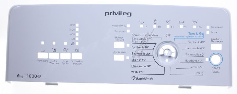 Whirlpool Indesit 488000648105 Bedienteilblende - C00648105 blende btw l60300 pl/n printed Whirlpool Indesit 488000648105 Bedienteilblende - C00648105 blende btw l60300 pl/n printed