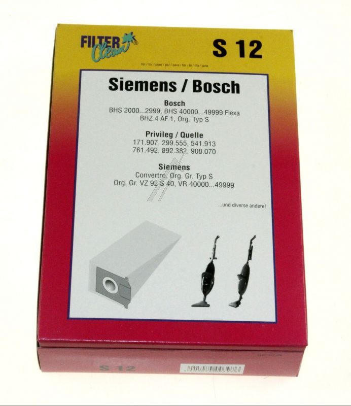 Filter Clean 000229K Staubsaugerbeutel - S12 staubsaugerbeutel inhalt: 6 +1