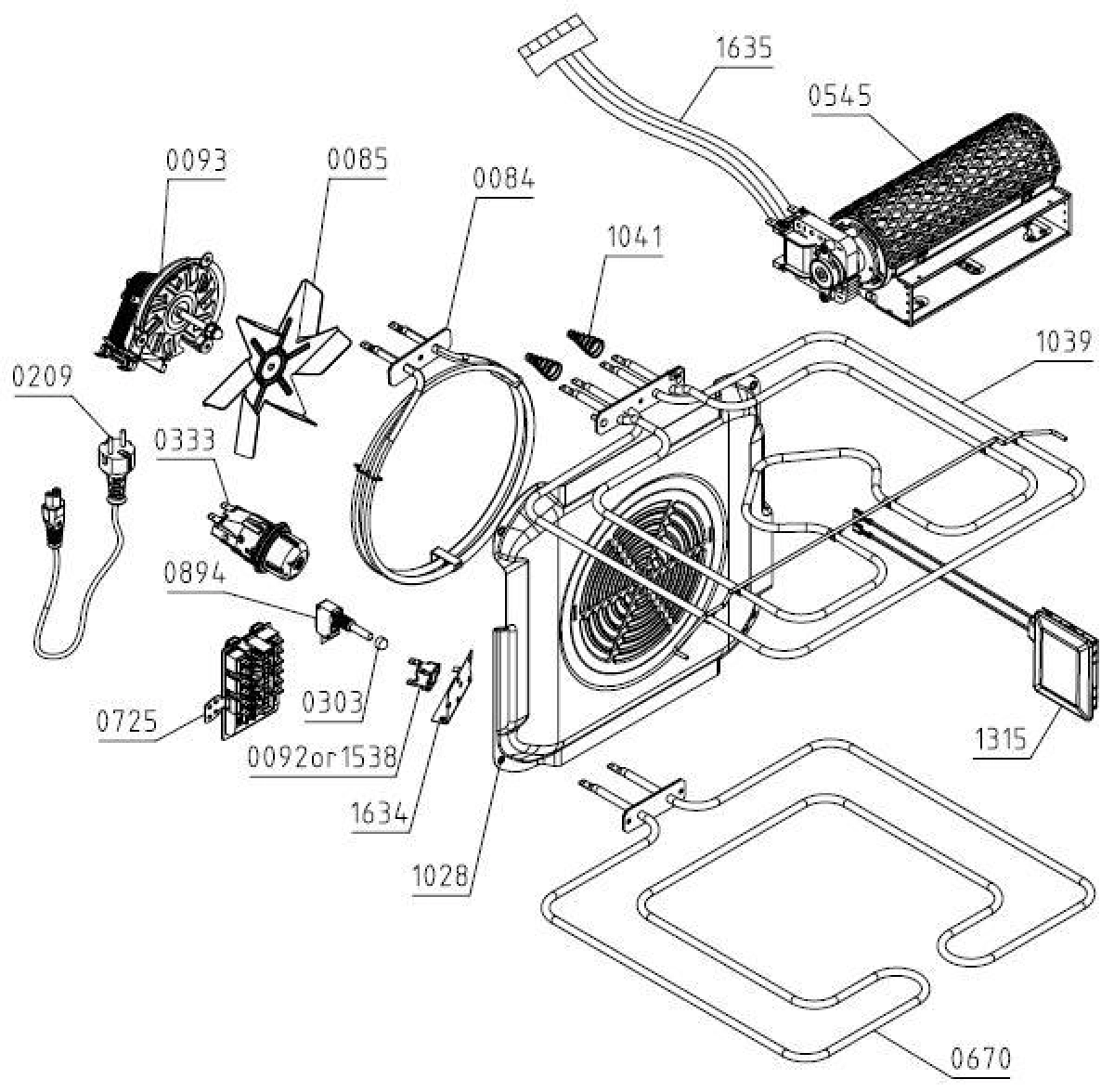 Explosionszeichnung Gorenje 510207 BO4647X Explosionszeichnung Gorenje 510207 BO4647X