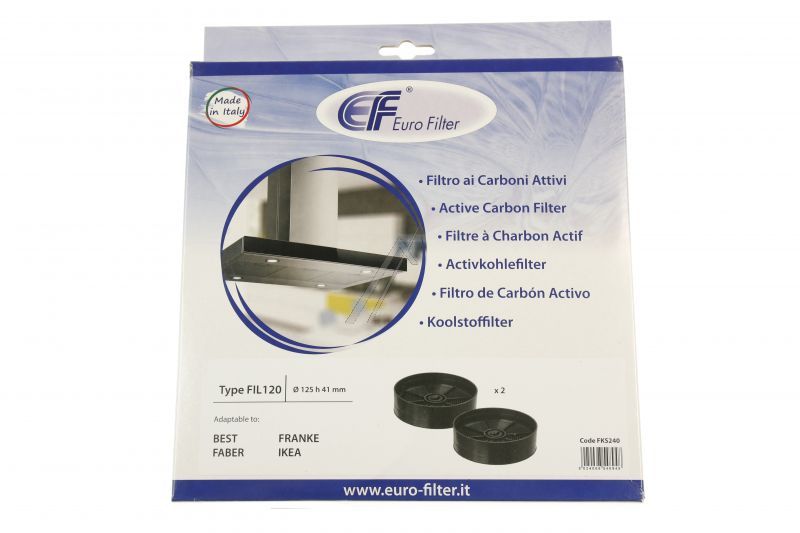 Eurofilter Kohlefilter - Nyttig fil 120 aktivkohlefilter alternativ für ikea 904.213.36 / 2 stück