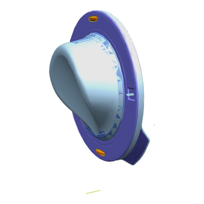 AEG Electrolux 140155141413 Bullauge - Tür,geschweisst,weiss/silber,ø4