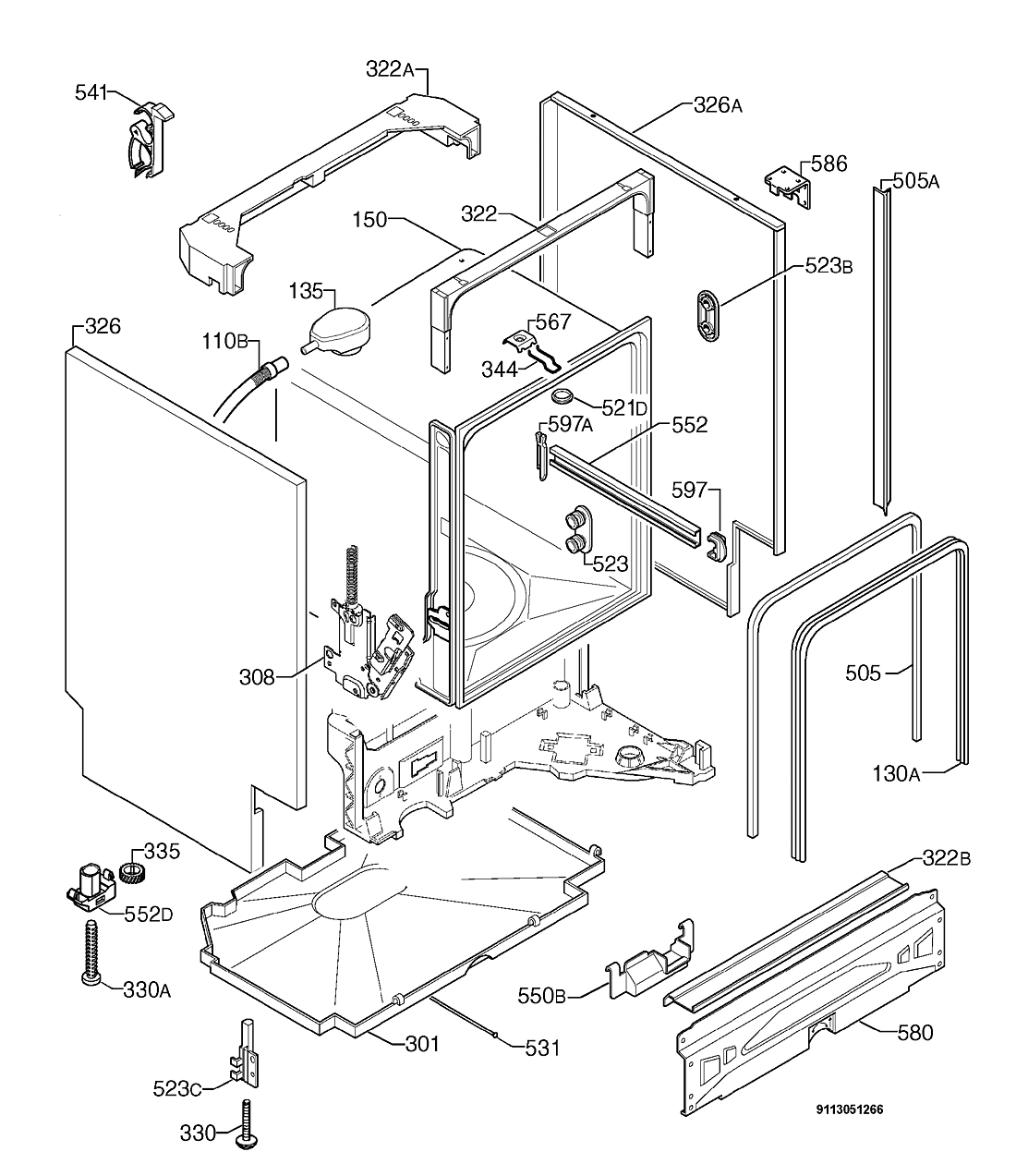 Explosionszeichnung Ikea 91153903600 RDW 60 Explosionszeichnung Ikea 91153903600 RDW 60