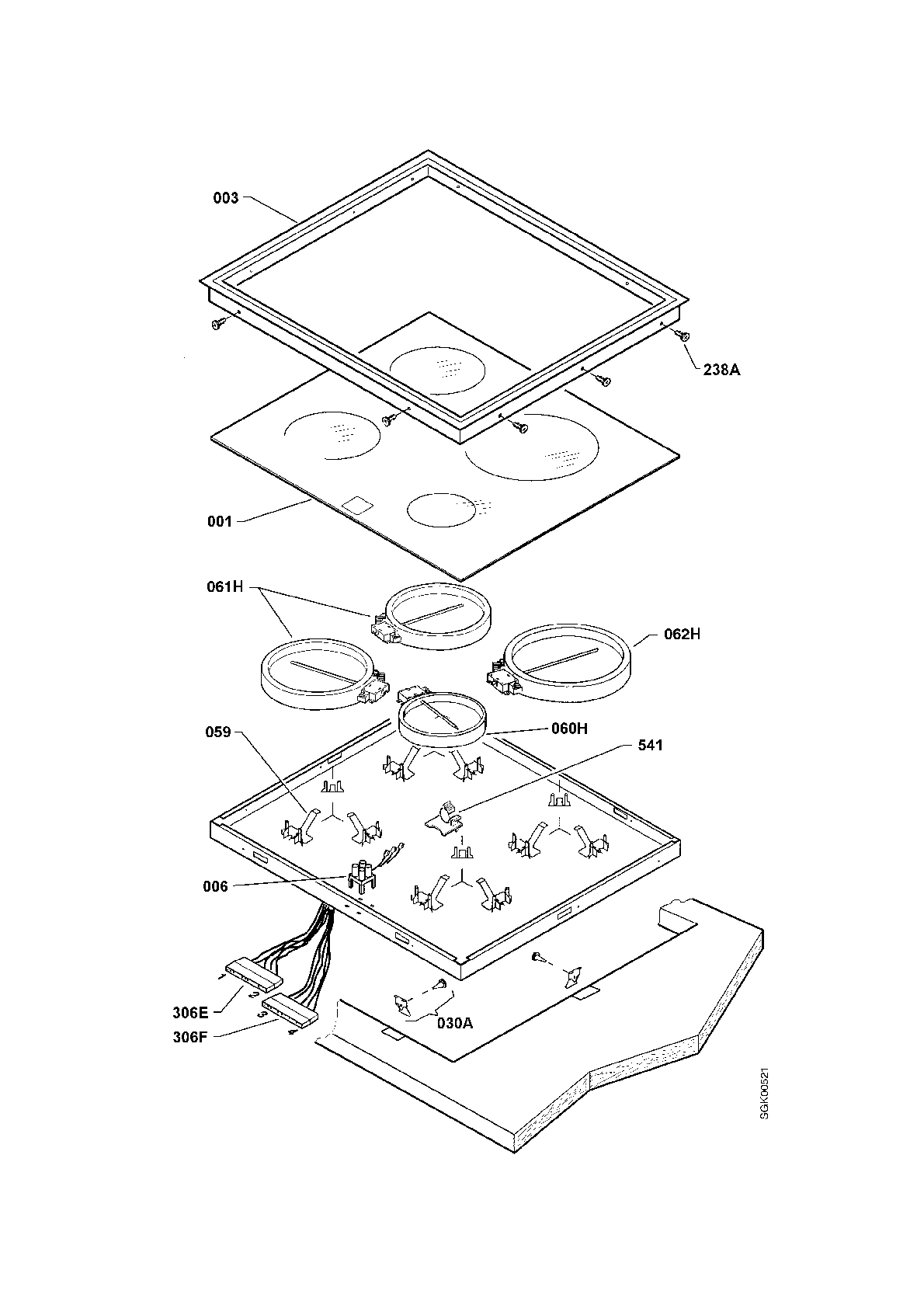 Explosionszeichnung AEG 94159152500 GK 56-4.3CN 675