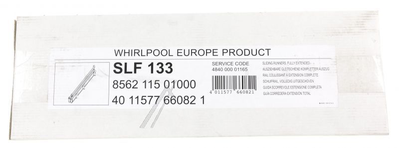 Whirlpool Indesit 484000001165 - C00470627 3-fach teleskopauszug slf133 Whirlpool Indesit 484000001165 - C00470627 3-fach teleskopauszug slf133