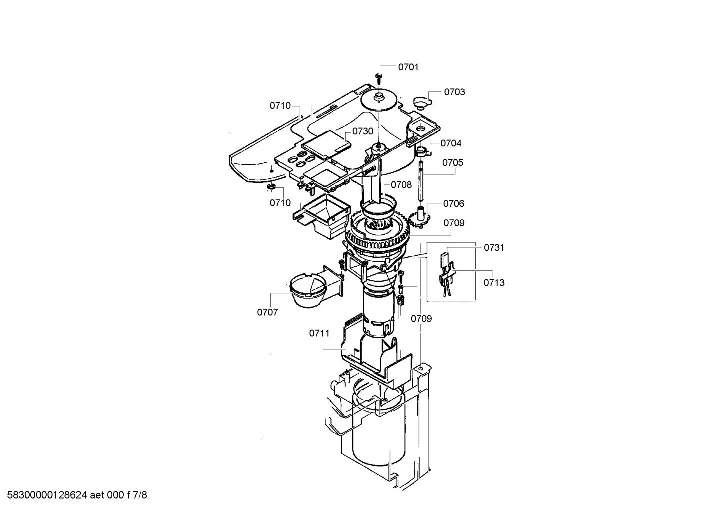 Explosionszeichnung Siemens TK65001GB/02 Surpresso S50