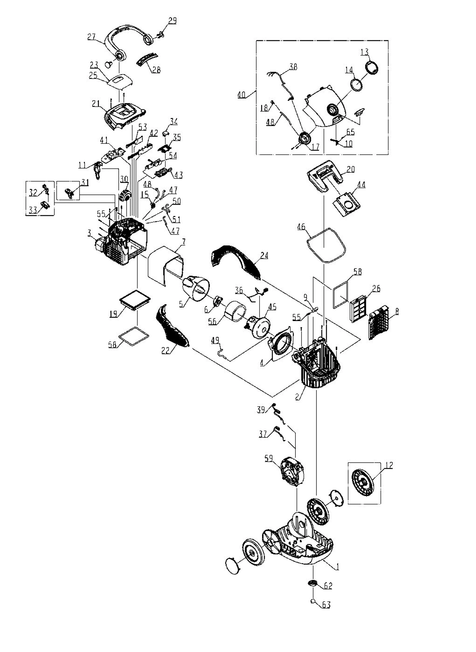Explosionszeichnung AEG 91028823300 ZO 6342