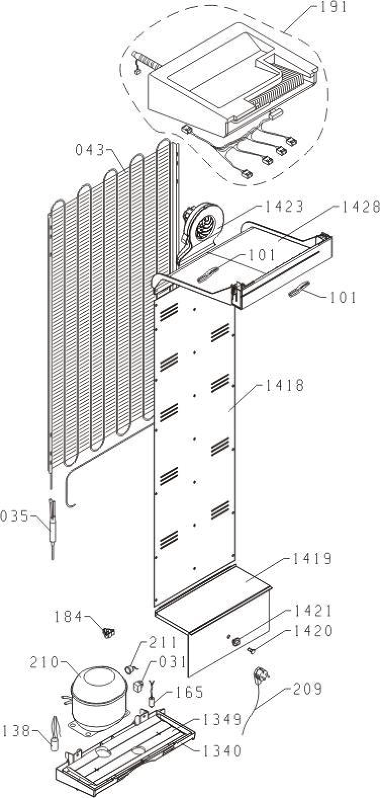 Explosionszeichnung Gorenje 469330 FN6192CW Explosionszeichnung Gorenje 469330 FN6192CW