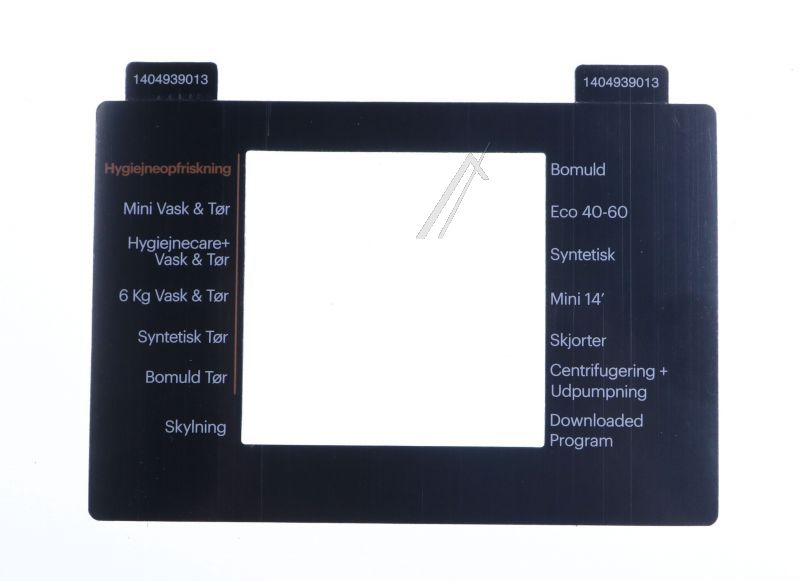Arcelik Grundig Beko C00937637 Bedienteilblende - 1404939013 inlay-danish Arcelik Grundig Beko C00937637 Bedienteilblende - 1404939013 inlay-danish