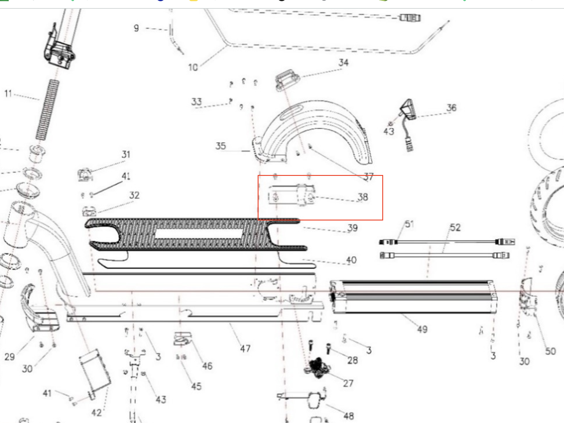 SoFlow SO4 (Pro) Abdeckung hinten rechts 80021025 für E-Scooter Gehäuseteil Ersatzteil