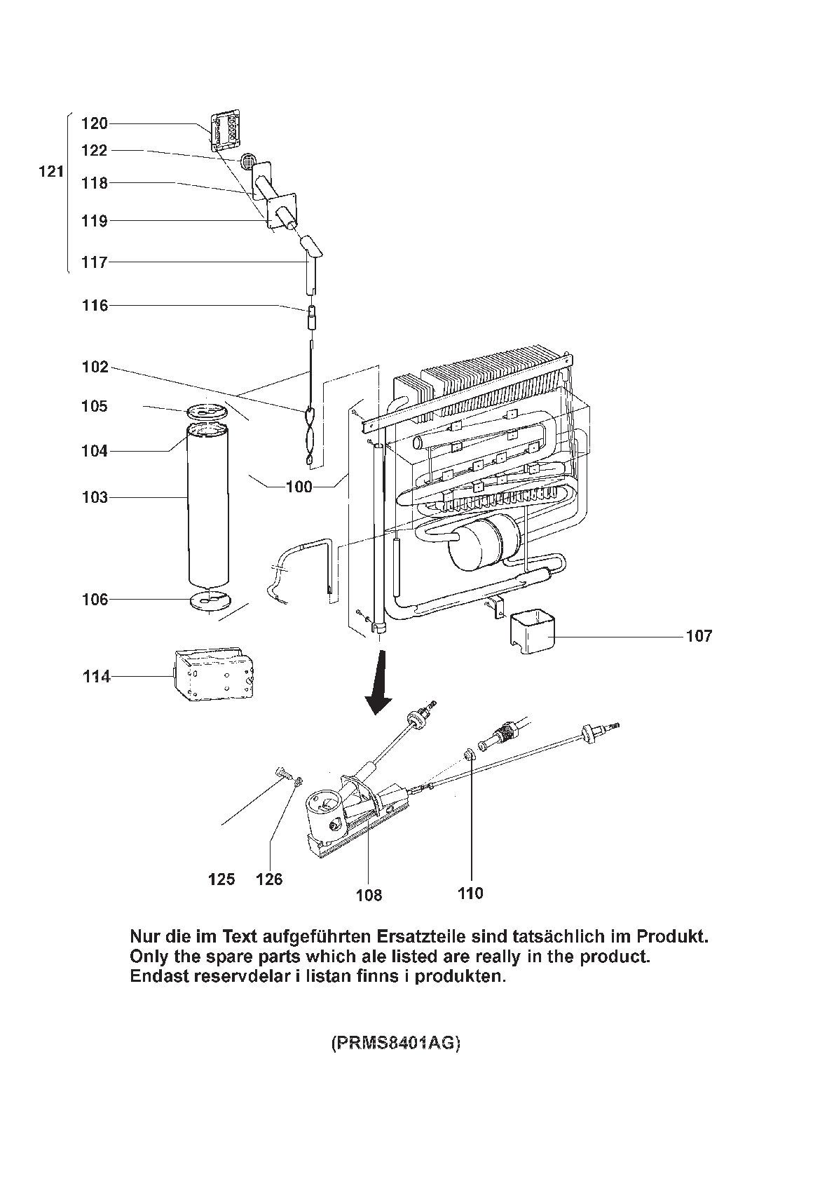 Explosionszeichnung Dometic 921085589 RMS8505 Explosionszeichnung Dometic 921085589 RMS8505