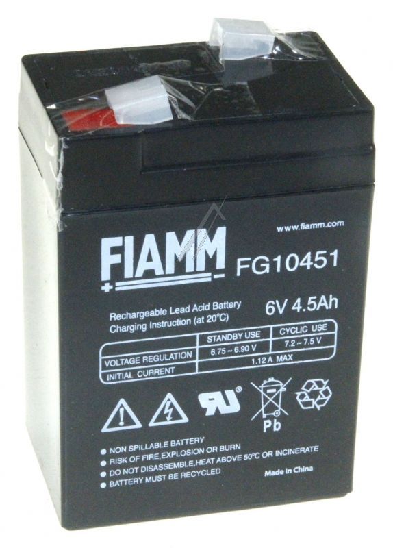 FG10451 - 6,0v-4,5ah 6v-4500mah bleiakkumulatoren fiamm