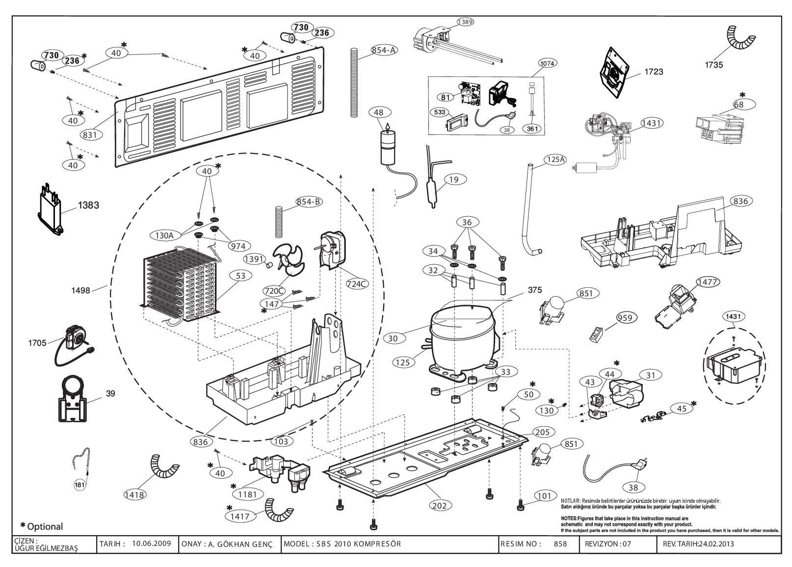 Explosionszeichnung Grundig 7270249582 GQN 1250 X A++ GRUND GERM VISAH G92611NE Explosionszeichnung Grundig 7270249582 GQN 1250 X A++ GRUND GERM VISAH G92611NE