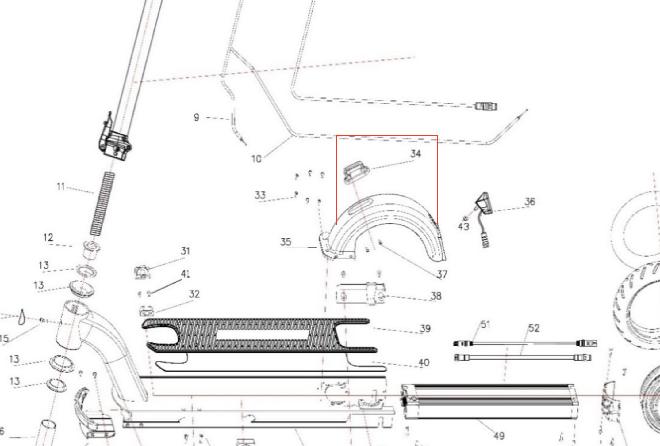 Soflow SO4 (Pro) Griff für Schutzblech 80021021 Halter hinten Ersatzteil