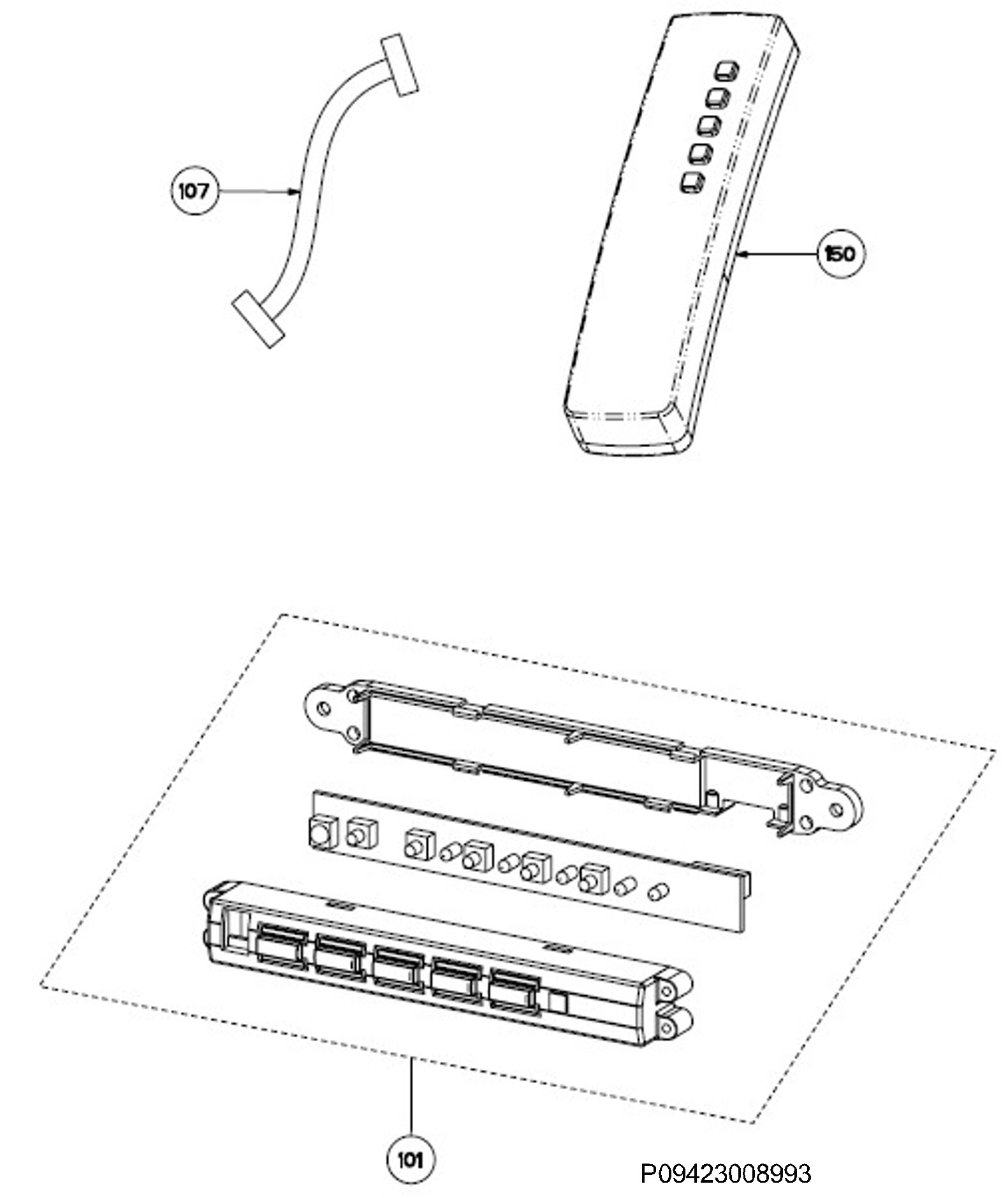Explosionszeichnung AEG 94249255600 X79283MG0